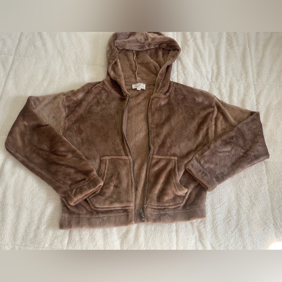 light brown zip up hoodie - Picture 2 of 2